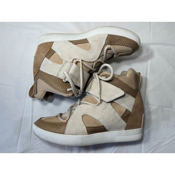 Sorel Out N About Suede Wedge Booties Nova Sand Women's Size 8.5 - Picture 9 of 13